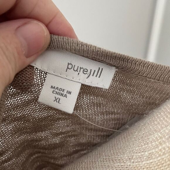 Elegant Draped Cardigan in Beige - Picture 2 of 8